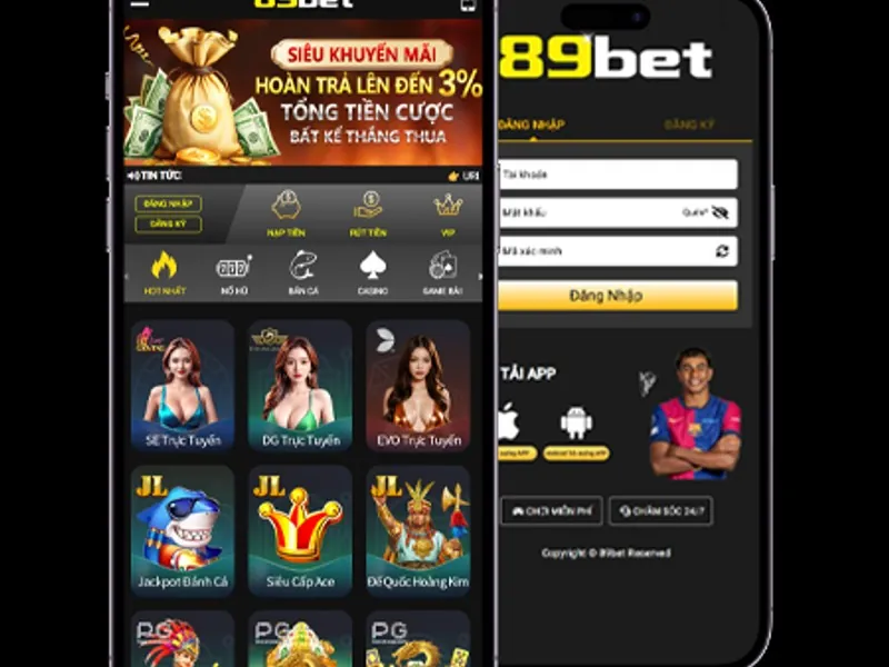 Màn hình đăng nhập ứng dụng e2bet