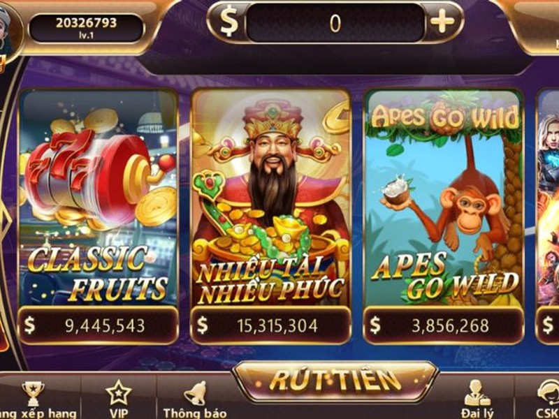 Hình ảnh các máy đánh bạc (slot game) đa dạng tại e2bet casino